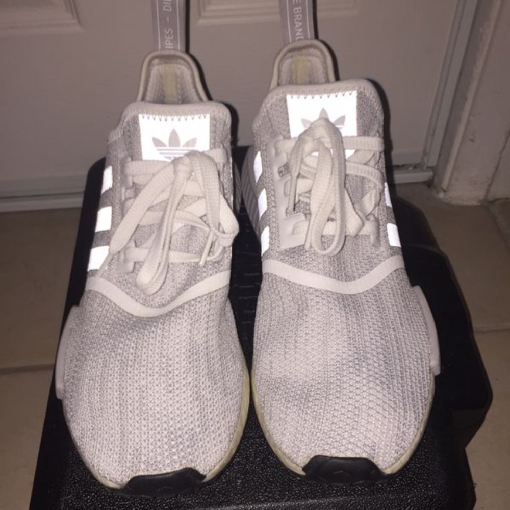 White/ Grey Adidas Originals NMD R1 - Size 10